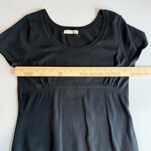 VTG Y2K Old Navy Womens Top Large Black‎ Preppy Empire Waist Milkmaid Grunge - Picture 3 of 8